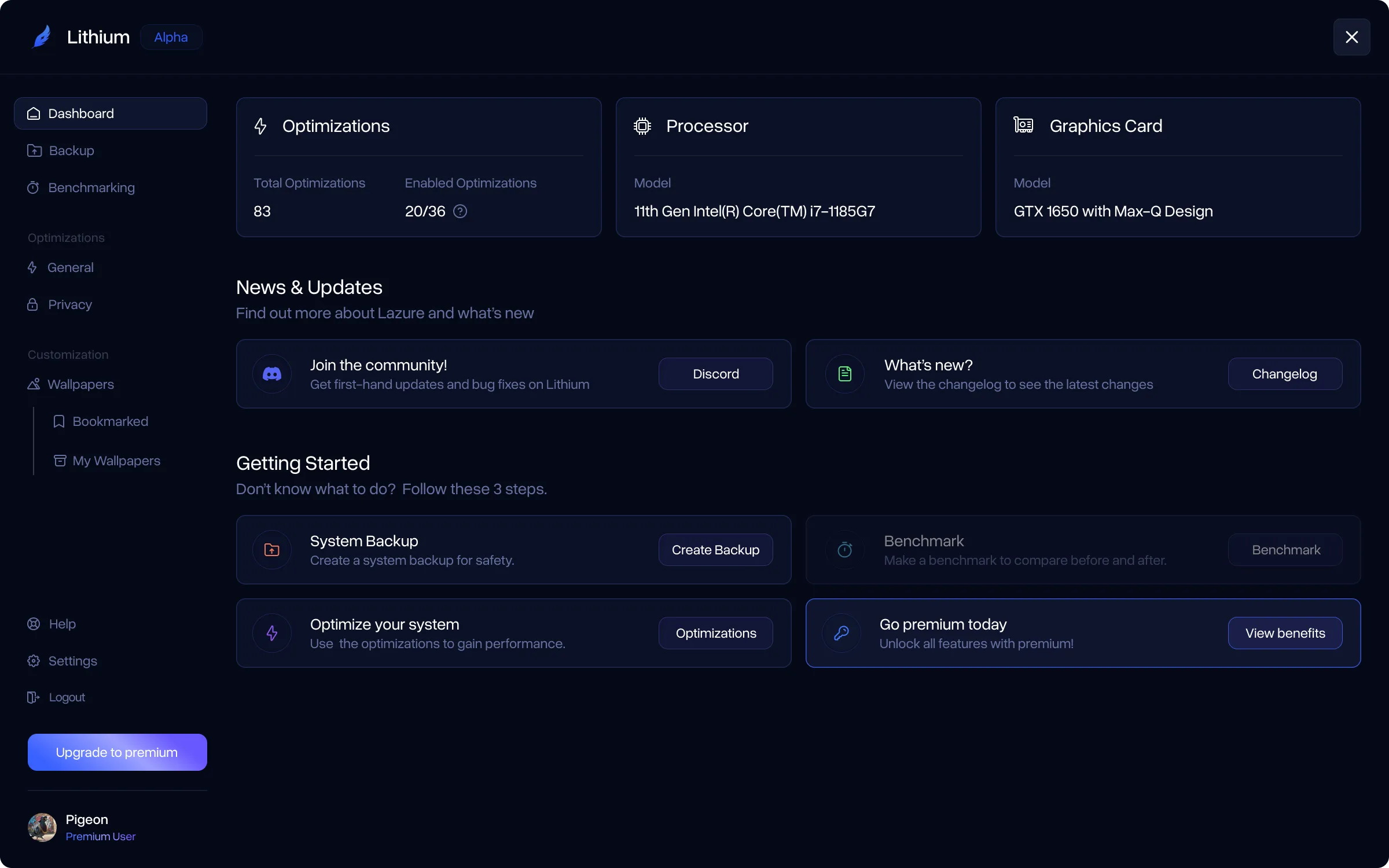 Lithium screenshot 1