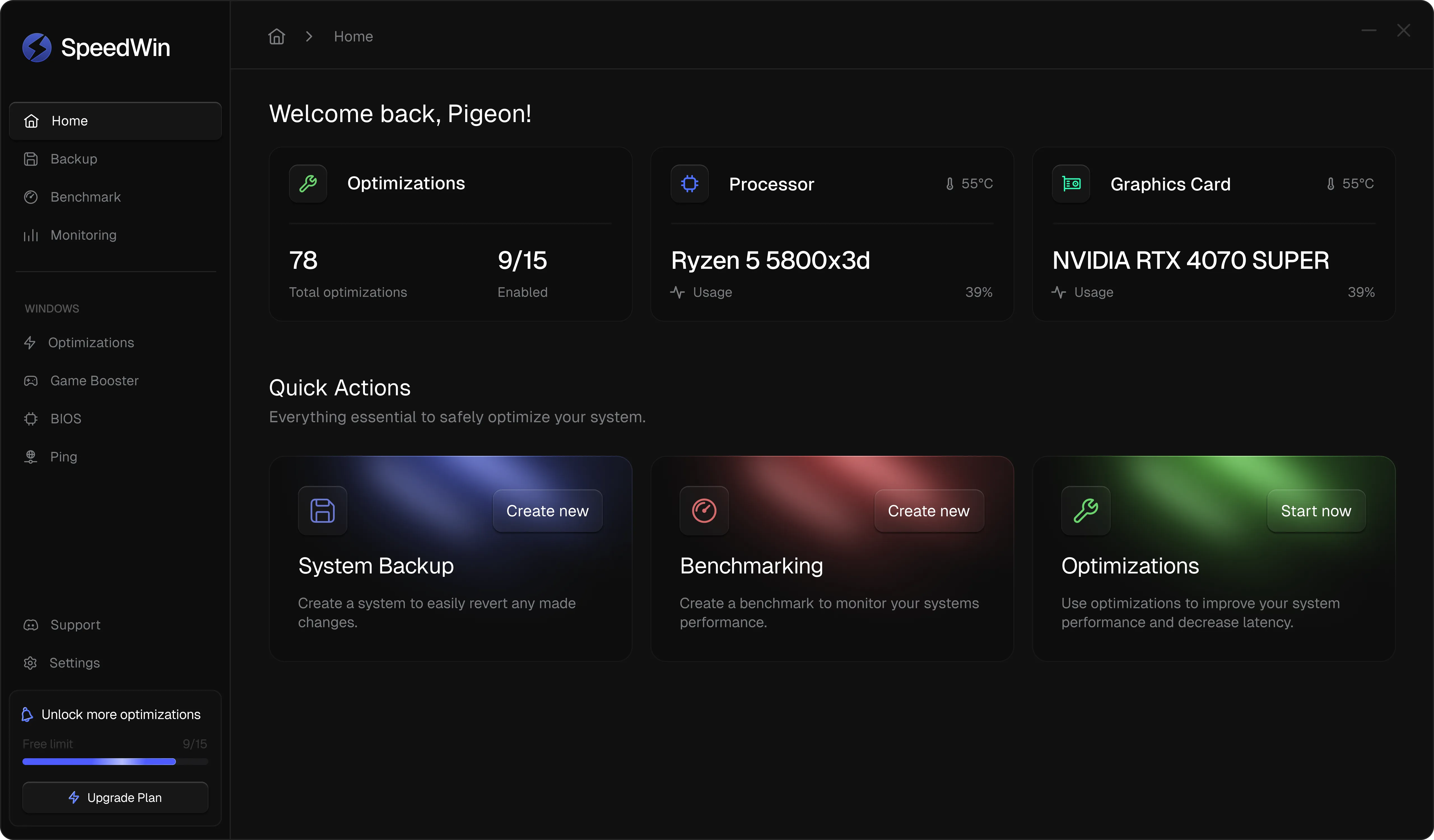 SpeedWin screenshot 1