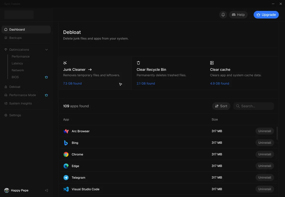 Sync Tweaks screenshot 2